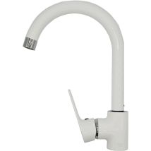 Invena - Robinet Cuisine Mitigeur Blanc Monocommande Dokos