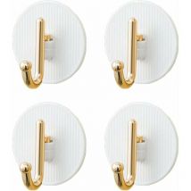 Crochet adhesif mural,Crochet Adhesif,Accroche Torchon,Patere Salle de Bain,Crochet Mural Adhesif,Accroche Torchon Cuisine,Auto (blanc)4pac