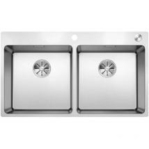 Blanco - Andano 400 - Spüle, 87x50 cm, mit Exzenterbedienung PushControl, Edelstahl 525249