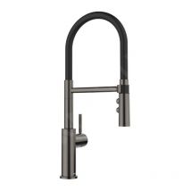 Blanco - Catris s - Mitigeur d'évier avec bras flexible et douchette, acier foncé 527731