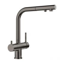 Fontas s ii - Mitigeur d'évier avec bec extractible et fonction filtrante, acier foncé 527737 - Blanco