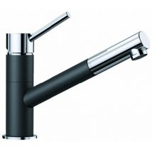Blanco - Kano s - Miscelatore da lavello con bocca di erogazione estraibile, nero/cromo 526174