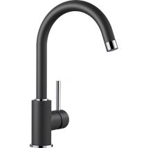 Blanco - mida SILGRANIT-Look Mixer tap with high, rounded 360 swivel spout, Anthracite (519415)