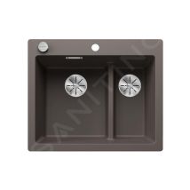 Blanco - Pleon 6 Split - Évier en Silgranit, 615x510 mm, avec commande du vidage, InFino, gris 527321