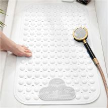 Blanc)tapis Douche Antiderapant Avec Ventouses Et Trous De Drainage, Tapis De Douche Avec Coussin Massant, Tapis De Bain Douche Grand Pour La Douche 