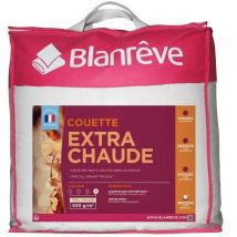 Couette extra chaude en microfibre - 240 x 260 cm - Blanc - Blanreve