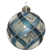 Blaue Weihnachtskugel Ø8 cm