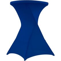 Blauer Stehtischhusse in 110 x 80 cm Blau