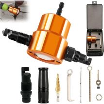 Ersandy - Blechknabber-set, Elektrischer Doppelkopf-bohrplattenschneider, 360 Grad Verstellbare Blechwerkzeuge, Plattenschneider Auf Bohrmaschine, Für