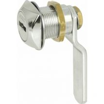 Blechmontagezylinder 19 mm verschiedensp. mit Messingschlüssel,Messing verchromt