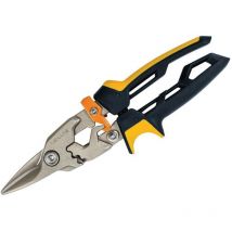 Fiskars - 1027207 PowerGear Aviation Snips Straight Cut 250mm 10in FSK1027207