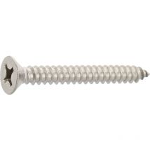 DIN7982C 6.3x 60 Phillips-KS Edelstahl A2 Senkkopf-Blechschraube iso 7050