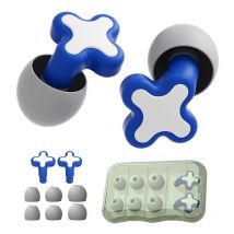 Bleu , Bouchons d'oreille en silicone pour dormir,Bouchons d'oreille en silicone Isolation acoustique Bouchons d'oreille anti-bruit - Bouchons