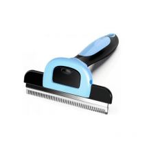 Bleu Brosse pour Chien & Chat Brosse de Toilettage, Outil de Brossage Professionnel et Peigne de Toilettage pour Toutes Races de Chiens, Chats avec