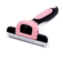 rose Brosse pour Chien & Chat Brosse de Toilettage, Outil de Brossage Professionnel et Peigne de Toilettage pour Toutes Races de Chiens, Chats avec