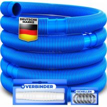 Tuyau de piscine Tuyau de piscine avec manchons Tuyau solaire pour piscine et bassin Tuyau d'aspiration Tuyau de pompe Tuyau d'eau flexible Bleu /