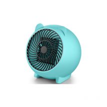 Bleu Radiateur soufflant, Chauffage D'appoint 500 w, Chauffage maison et bureau à faible consommation d'énergie, Chauffage bureau 5 secondes, Petit