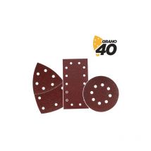 Paquet de 9 papiers de verre avec velcro pour ponceuse bl0151 - grain 40 - 3 formats - Blim