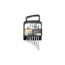 Blim-Set of 7 Schlüssel of zwei metrische Backen - ultradünne Köpfe - u-förmiger Griff of - unidirektionale Größenmarkierungen of - verchromte