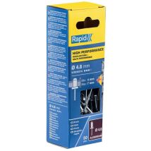 Blister 50 Nieten Ø4.8x10mm. Alu + Bohrer 5000387 Rapid