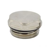 Blindstopfen 21,3 mm Blindstopfen Heizkörper Verschlusskappe 1/2 Zoll vernickelt