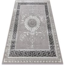 Torana - bliss Z160AZ246 carpet dark grey / grey - Frame, greek, exclusive, structural grey 140x190 cm