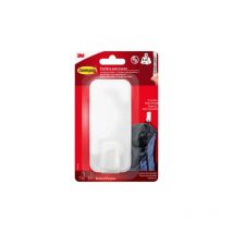 Hook, weiß, extragroß xl Heavy Duty, 1 Haken + 2 Klebestreifen, für Innenräume und andere Gegenstände bis 4,5 kg, ohne Nägel, ohne Löcher, ohne