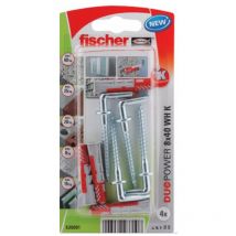 Taco fij 08x40mm con alcayata roscada Fischer nylon/poliprop