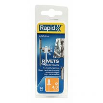 Juego de 50 remaches de aluminio Diam.4 x H.14 mm Rapid Rapid