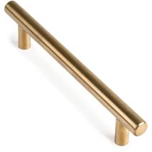 Poignée pour Meuble Style contemporain Fabriqué en acier inoxydable Finition laiton vintage Distance entre pointes : 128 mm Mesures 1681232mm