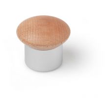 Bouton en aluminium avec finition en aluminium, dimensions: 30x30x25mm et Ø: 30mm - talla