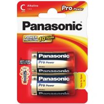 Blister da 2 pile alcaline 1,5V Panasonic Pro Power' - mezza torcia, c, LR14, MN1400