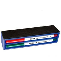 Milan - Blister effaceur magnetique + 4 feutres tableau blanc