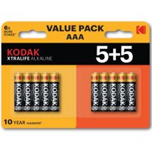 Blister Kodak batterie alcaline xtralife aaa lr3 - blister 5+5