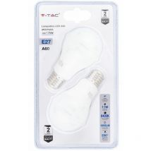 Bombilla led E27 11W 100LM/W A60 6400K (Blister 2 piezas) - V-tac