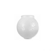 Abat-jour boule en verre mat avec deux embouchures de 14 cm embouchure de 4cm
