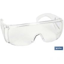 Cofan Schutzbrille – Transparent – Randlose Brille – Integrierter Seitenschutz – Schutzstandard EN 166