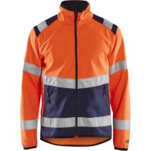 Blakläder Warnschutz-Softshell-Jacke, orange / marineblau, Unisex-Größe: m