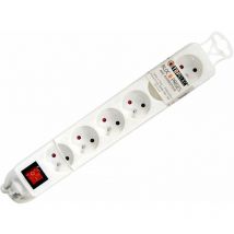 Bloc 6 prises avec interrupteur 16 A avec terre