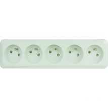 DIO - Bloc multiprise à cabler 5 prises 2P+T 16A - Blanc