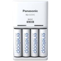 Panasonic Eneloop Bq-cc51 52051e40 - Chargeur De Batterie Rond (2/4 Ni-mh), Couleur Blanc