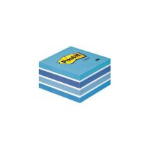 Post-it cube de notes multicolores 5x90 feuilles 76x76 tons bleu pastel