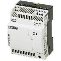 Phoenix Contact - Alimentation rail din STEP-PS/1AC/15DC/4 2868619 15 v/dc 4 a 60 w 1 x 1 pc(s)
