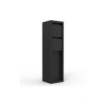 Lutec - bloc d'alimentation mains, prise extérieure noire mat, prise 2 prises pour l'extérieur, colonne de prise carrée, puissance max.