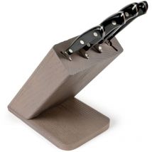 Sanelli - Bloc de Couteaux de Cuisine Ergoforge, Acier Inoxydable, pom-c, Noir, 33x31x13 cm