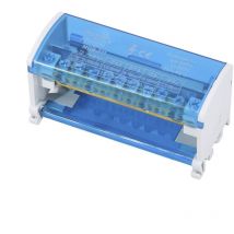 Bemko - Bloc de distribution modulaire - 22 bornes - Rail TH35 - IP20 - 100x50x44mm