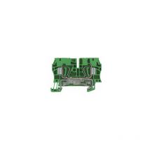 Bloc de jonction - a ressort - 4 mm2 - 480a - vert / jaune Weidmuller 1632080000 - Vert / Jaune