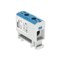 Morek - Bloc De Jonction Alu Cuivre Bleu (neutre) 2,5 À 35mm² 1000v Ac/dc - Rail Din