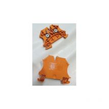 Bloc de jonction de test sectionnable orange pour fil souple 2.5mm² 2 contacts wtr 2.5 or Weidmuller 1878530000