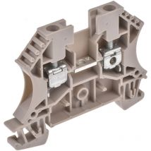 Bloc de jonction rail din Weidmuller wdu, 4mm², a visser, Beige foncé ( Prix pour 1 )